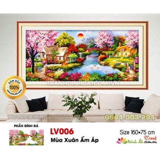 Tranh đính đá mùa xuân ấm áp