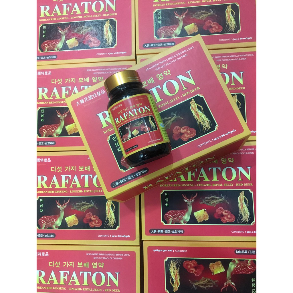 RAFATON - Vitamin, khoáng chất - đông trùng hạ thảo - nhung hươu - pharmaton