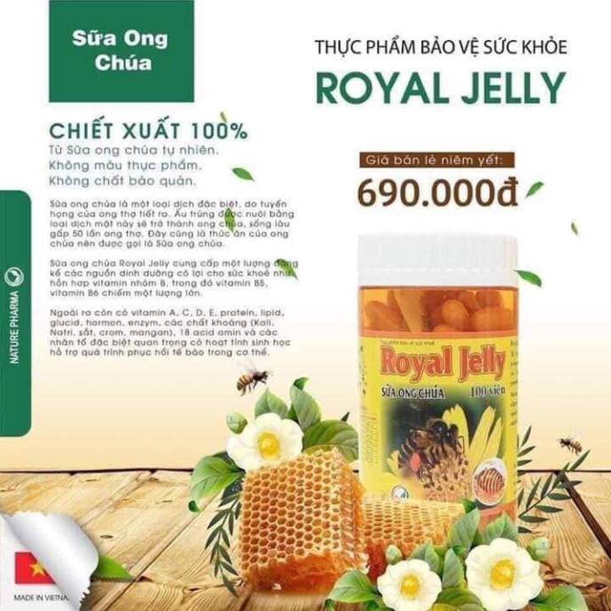 Viên sữa ong chúa Royal Jelly 100 viên