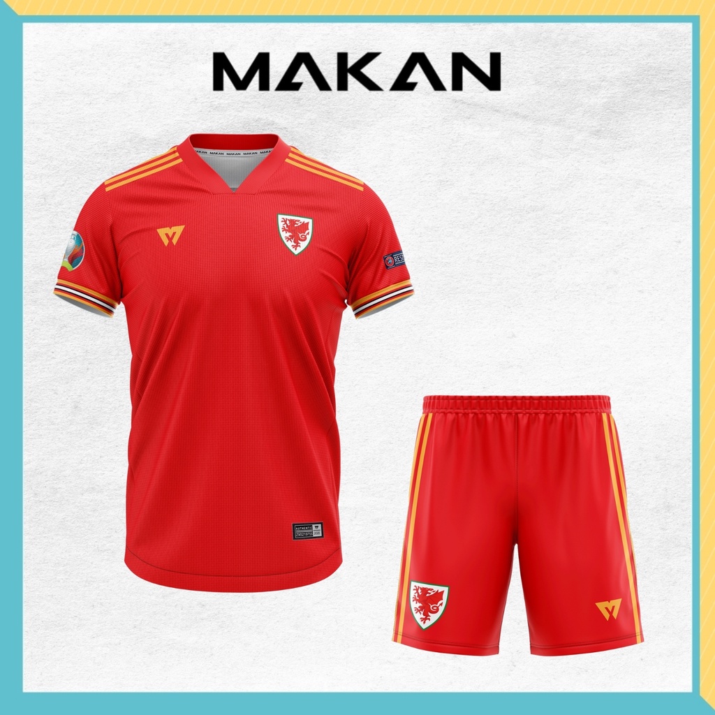 Áo đá bóng đẹp nam nữ trẻ em đội tuyển Wales KBD696
