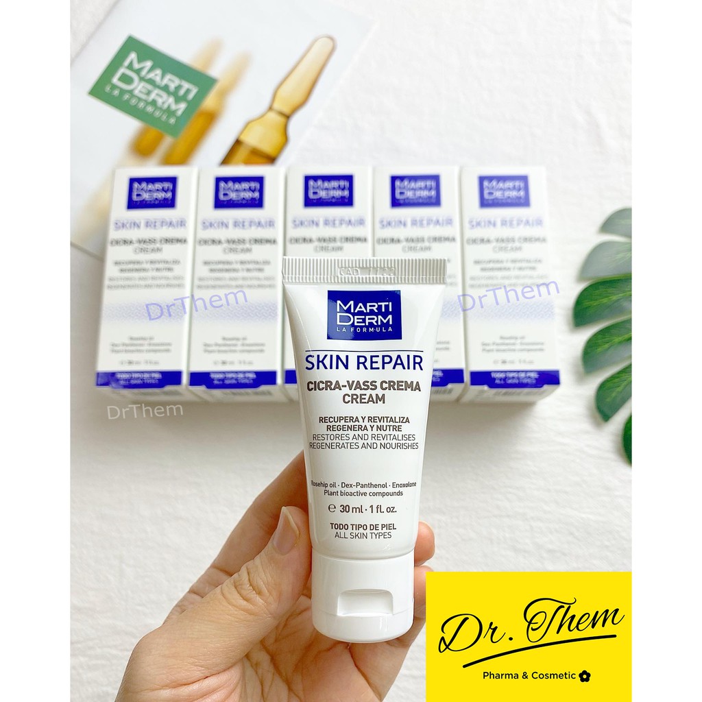 ✅[CHÍNH HÃNG] Kem Dưỡng MARTIDERM Skin Repair Cicra Vass Cream - Tái Tạo và Phục Hồi Da Nhạy Cảm 30ml - Marti Derm