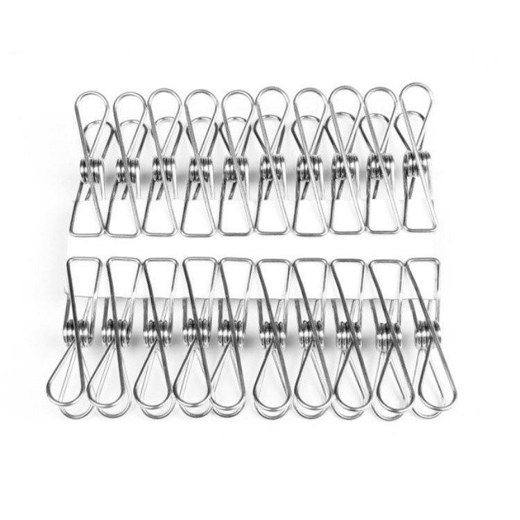 Sỉ 10 kẹp Inox 304 Phơi Đồ, Kẹp Treo Đồ Đa Năng Cỡ Nhỏ 5cm