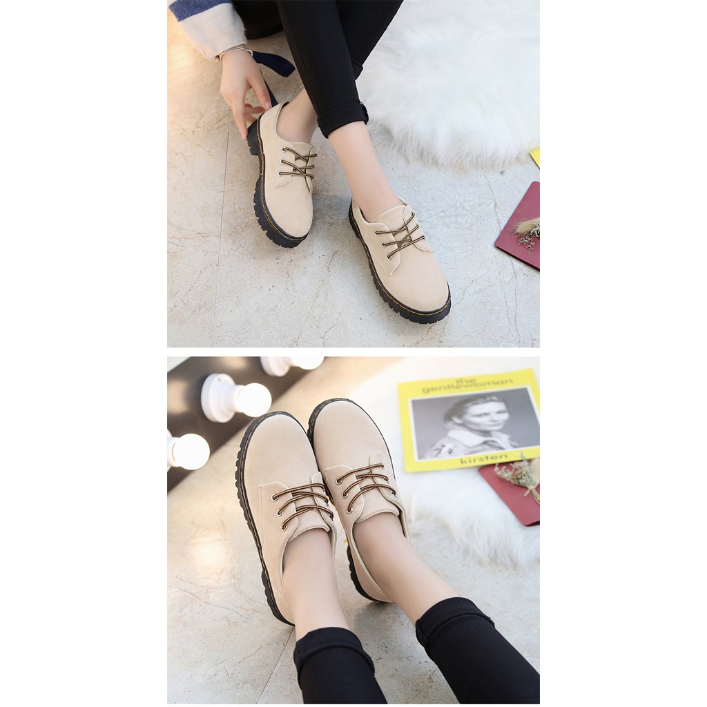 Giày Da Nữ Oxford Đế Cao 3cm Cá Tính Phong Cách Hot Trend - ST03 [ORDER QUẢNG CHÂU]