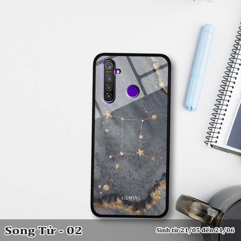 Ốp lưng kính 3D Realme 5 Pro/ Realme Q -cung hoàng đạo
