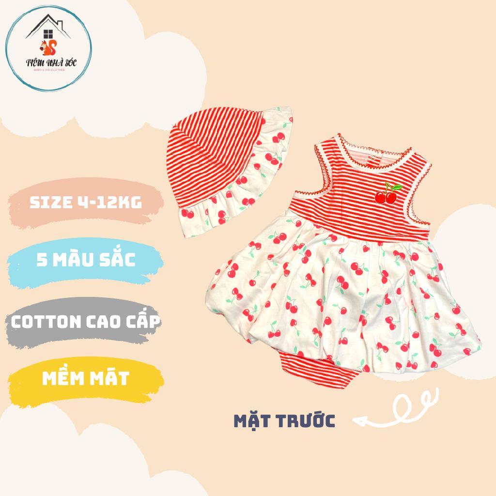 Set bodychip kèm mũ hiệu Little Me bé gái hàng xuất dư xịn size 3M - 18M Tiệm Nhà Sóc