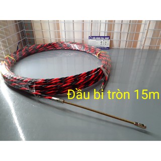 Dây mồi 3 lõi xoắn 6mm đầu bi tròn 15m