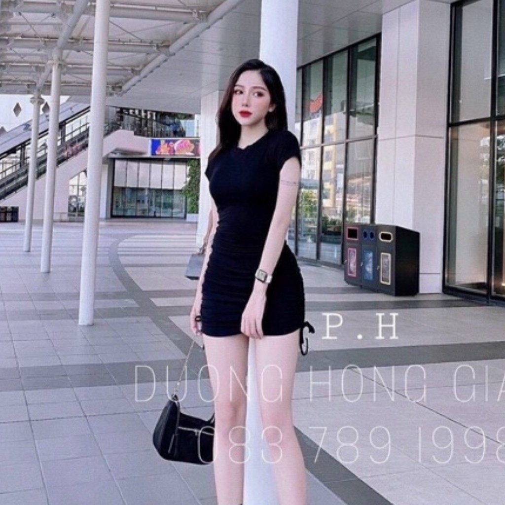 [Mã FAMARAL1 giảm 10K đơn 50K] Đầm Body Trơn Rút Dây GenY Váy Ôm Nhún Thân Chất Vải Thun Gân Mềm Mịn | BigBuy360 - bigbuy360.vn