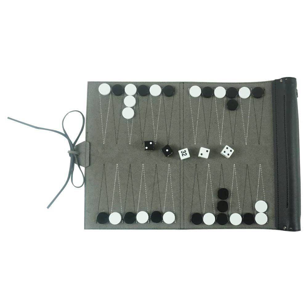 Bộ Bàn Cờ Backgammon Bằng Da PU Dùng Để Giáo Dục Cho Bé