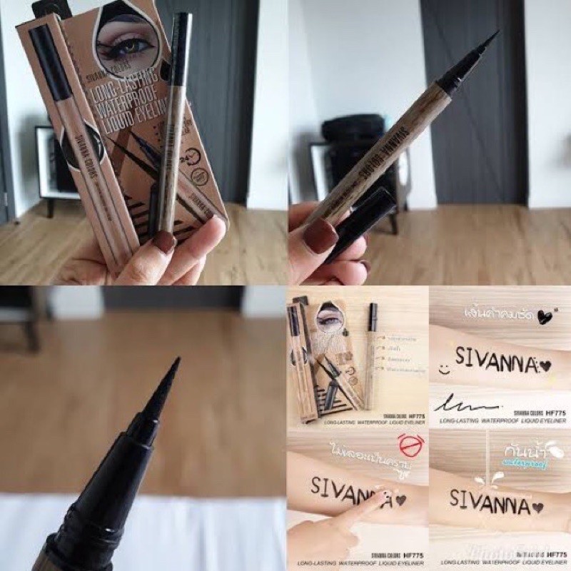 Eyeliner Sivanna, kẻ mắt nước đầu bút lông dễ vẽ, chống nước, không lem không trôi HF775 | BigBuy360 - bigbuy360.vn