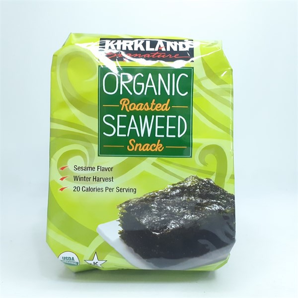 Rong biển sấy khô ăn liền Kirkland Organic Seaweed Snack 17g