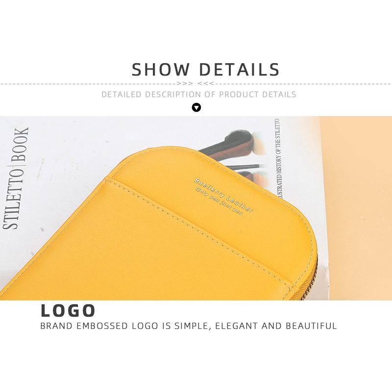 Túi đeo chéo đựng điện thoại sức chứa lớn có khóa kéo màu kẹo phong cách Hàn Quốc cho nữ Baellerry