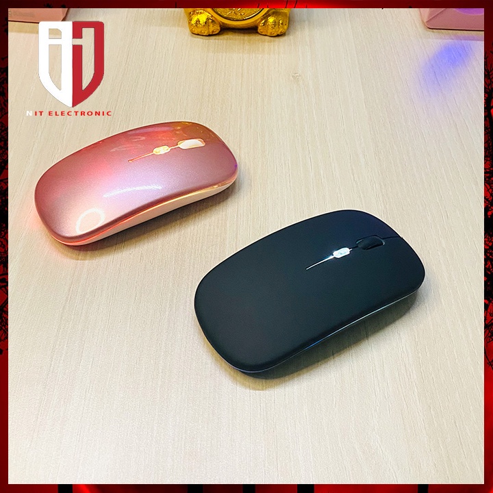 Chuột không dây máy vi tính pin sạc SIlent Wireless mouse mini chuột game gaming led RGB