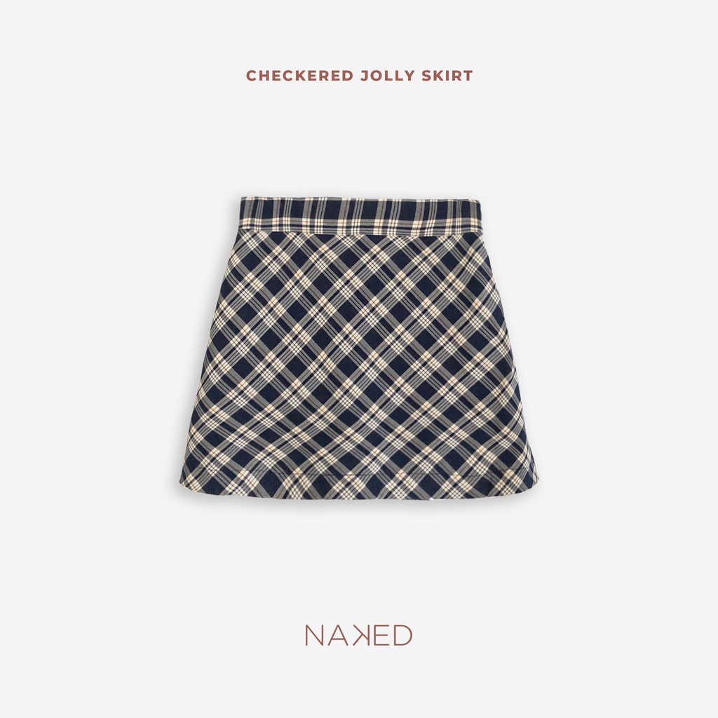 Chân váy ngắn kẻ caro Naked by V - Checkered Jolly Skirt