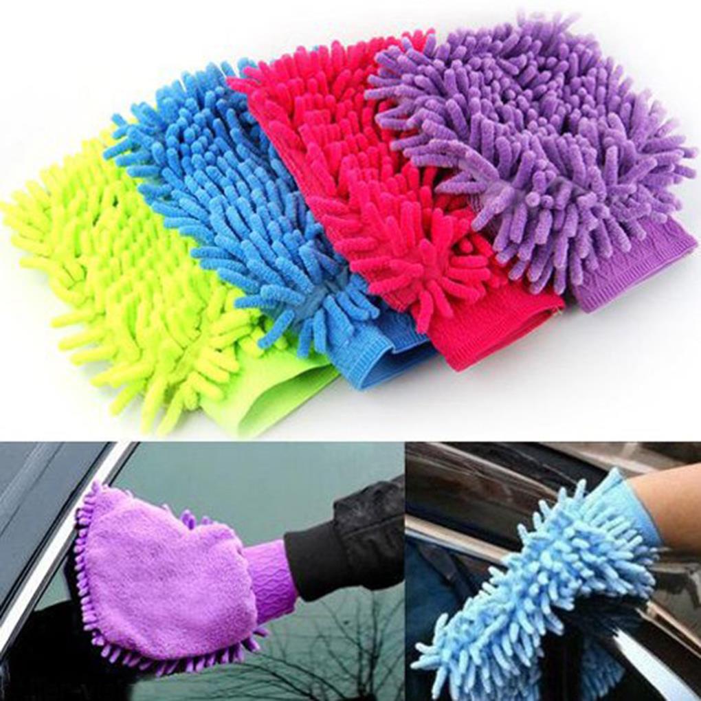 Set 2 Găng Tay Vi Sợi Lau Chùi Xe Ô Tô Đa Năng Tiện Dụng Màu Sắc