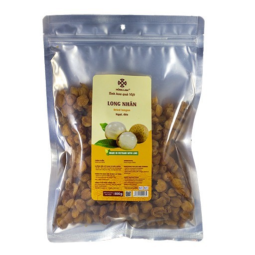 Long nhãn Hồng Lam, dạng hộp ( 200gr, 300gr) gói (450gr, 500gr). Có vị ngọt, dẻo