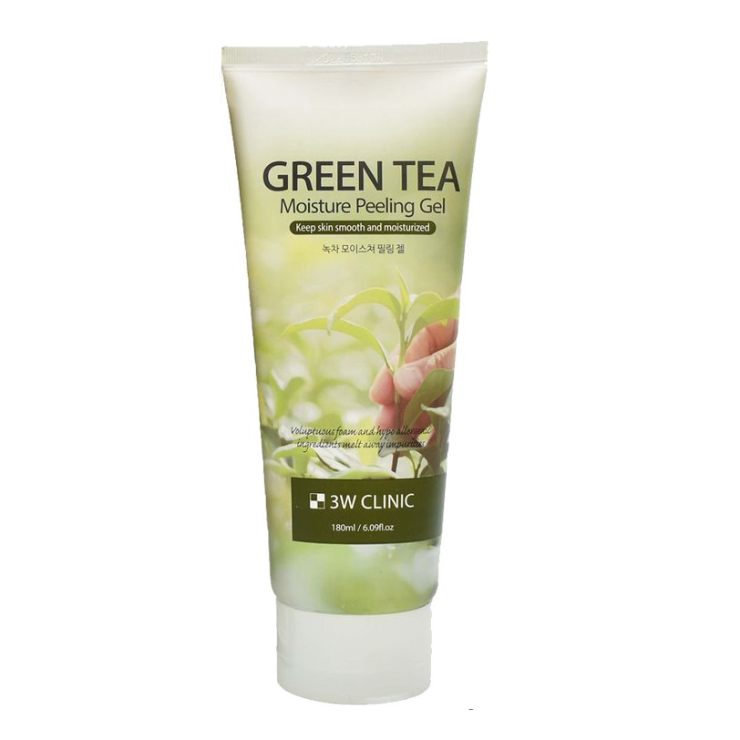 Tẩy Tế Bào Chết Green Tea Mousture Peeling Gel 3w Clinic 180ml