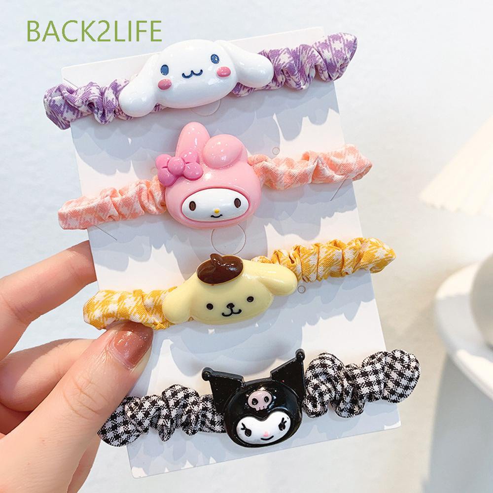 Dây cột tóc co giãn trang trí nhân vật hoạt hình dễ thương cho bé gái