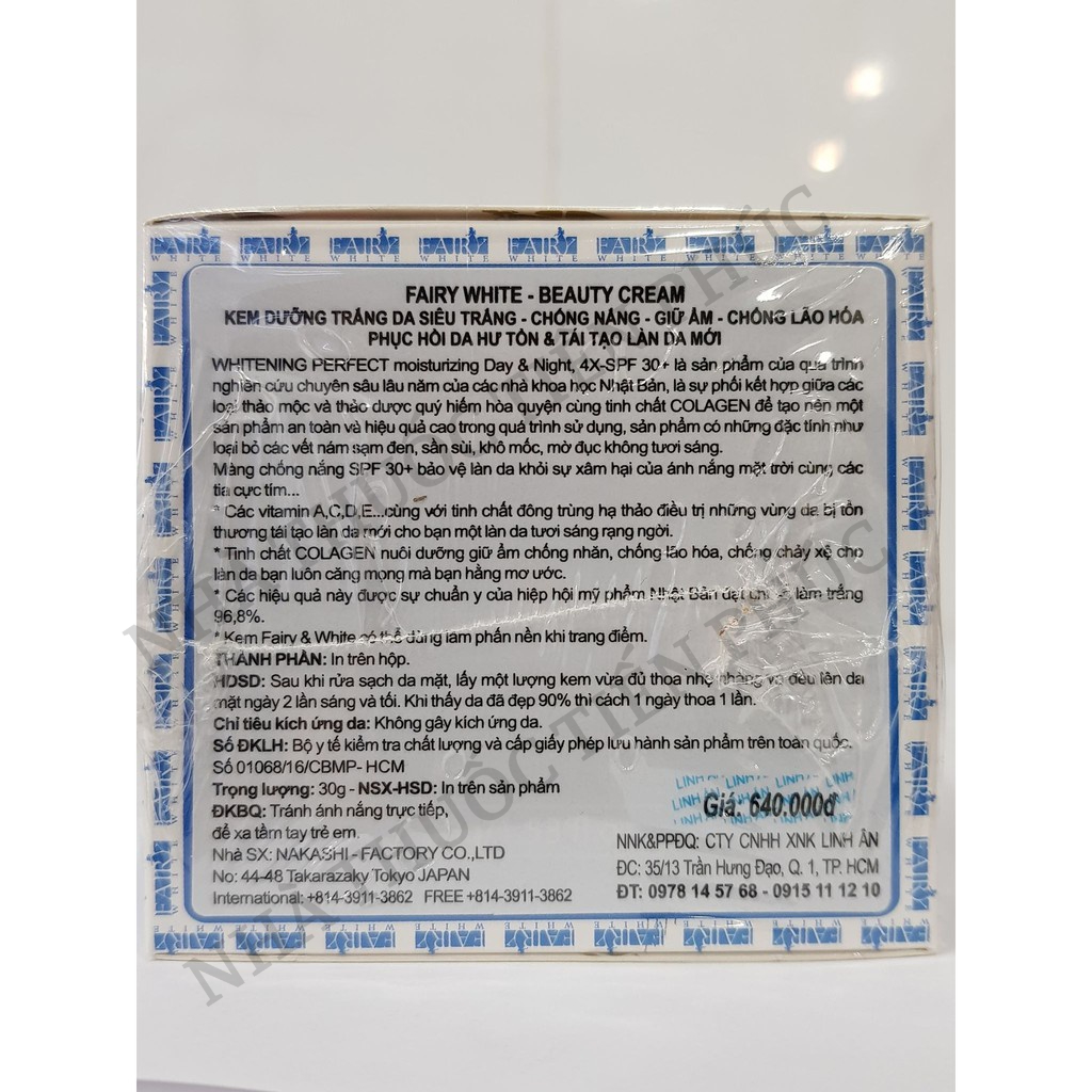Kem Dưỡng Da Fairy White Beauty Nhật Bản Hộp 30G