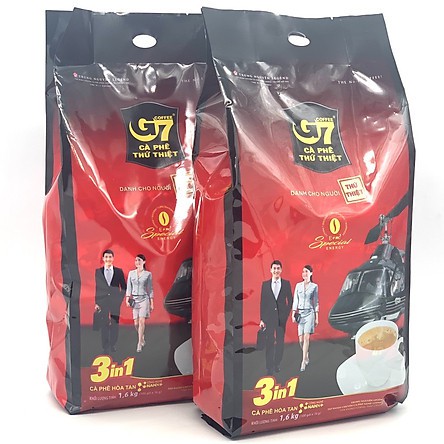 Cà phê hòa tan G7 3in1 Trung Nguyên bịch 100 gói 1.6kg