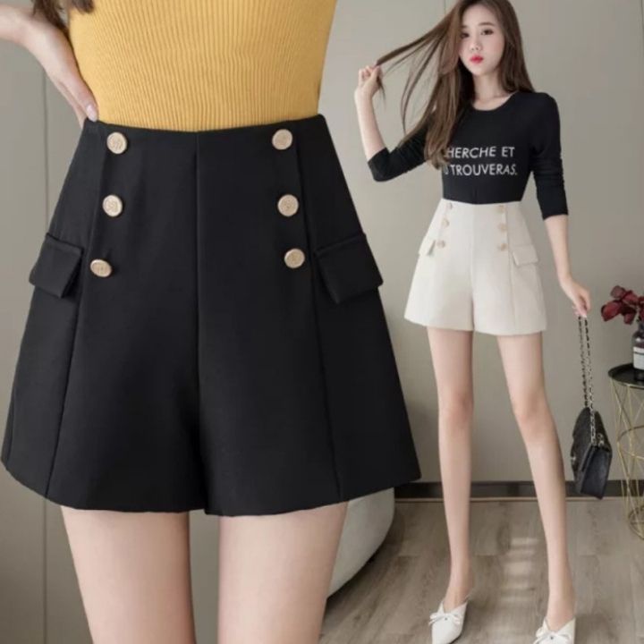 Quần short nữ - Quần short lưng cao phối nút phong cách Hàn Quốc- Tomchuakids
