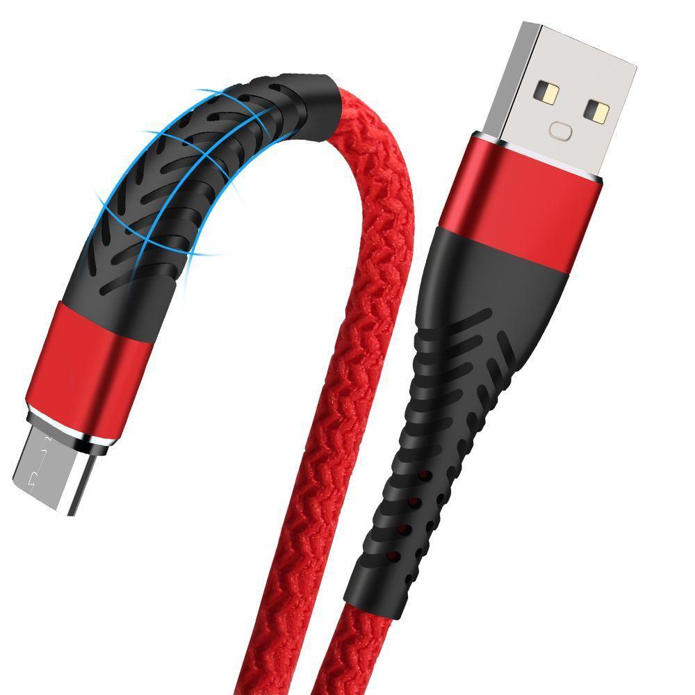 Dây Cáp Sạc Nhanh Micro USB Loại C Kiểu Dây Bện Cho Samsung S20