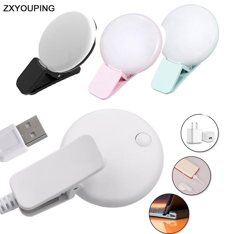 Đèn Led Tròn Kẹp Điện Thoại Hỗ Trợ Chụp Ảnh Selfie