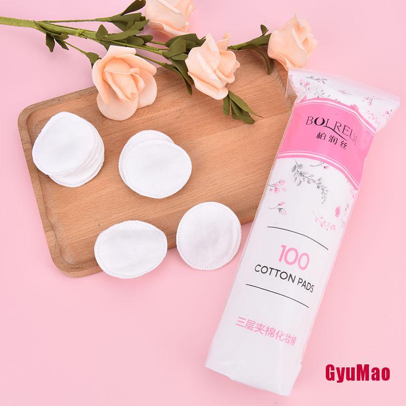 Set 100 Bông Tẩy Trang Hình Tròn 100% Cotton Mềm Mại