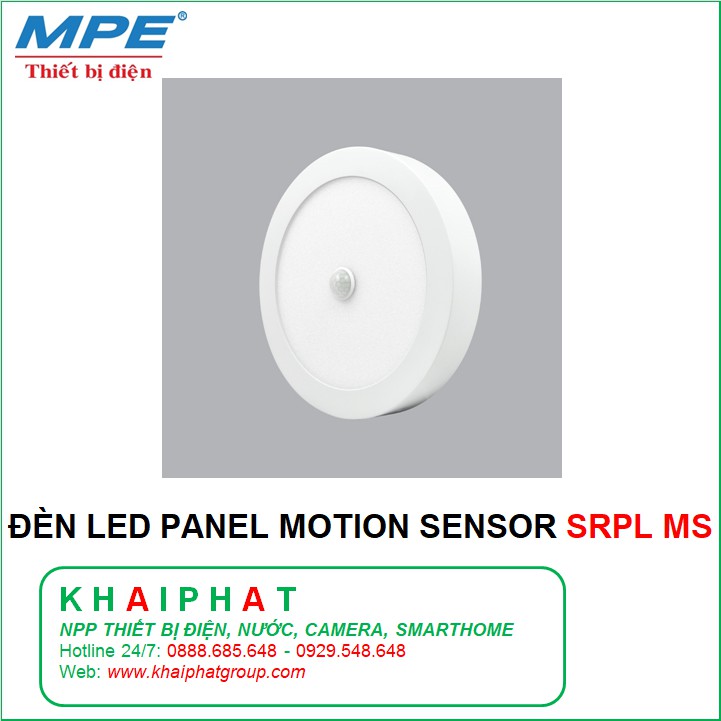 ĐÈN LED TRÒN GẮN NỔI CÓ SENSOR CẢM BIẾN CẢM ỨNG CHUYỂN ĐỘNG SRPL MS 12W 18W 24W MPE TỰ ĐỘNG BẬT TẮT - KHẢI PHÁT