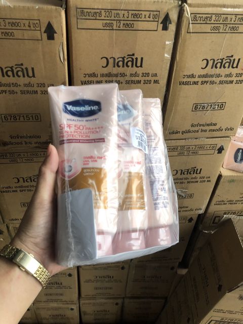 Kem dưỡng trắng da chống nắng Vaseline 50x SPF 50+ Thái Lan