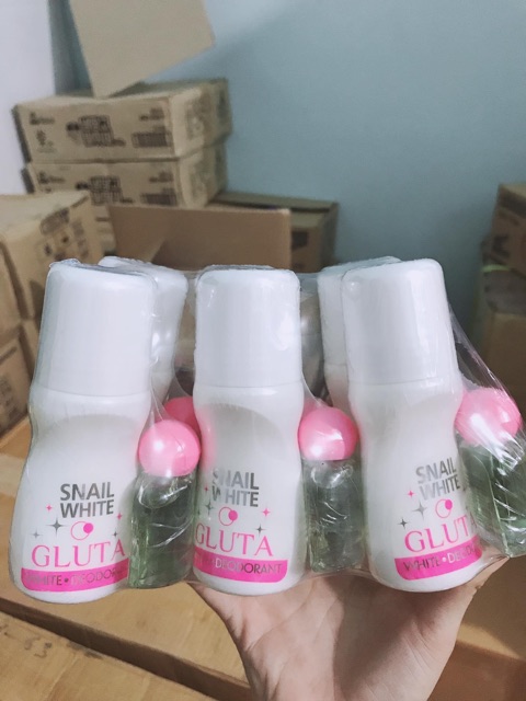 Lăn khử mùi Snail thái lan tặng kèm serum giảm thâm nách