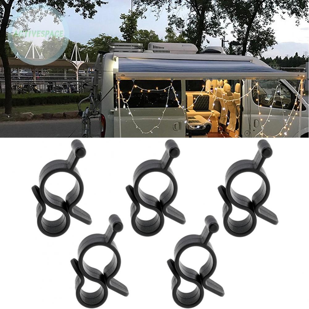 5x Camping Awning Hooks Clips RV Tent Hangers Light Hanger For Caravan Campers