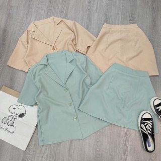 Set áo sơ mi chân váy