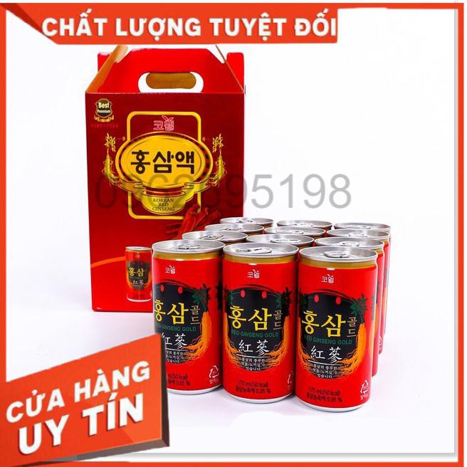 Nước Hồng Sâm Hàn Quốc Cowell Korean Red Ginseng Drink 12 lon x 175ml