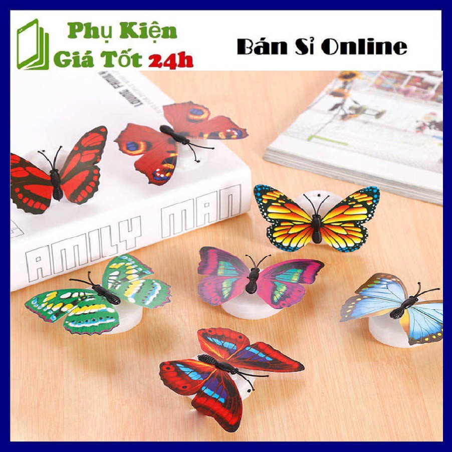 Combo 100  đèn LED hình con bướm xinh xắn dán tường