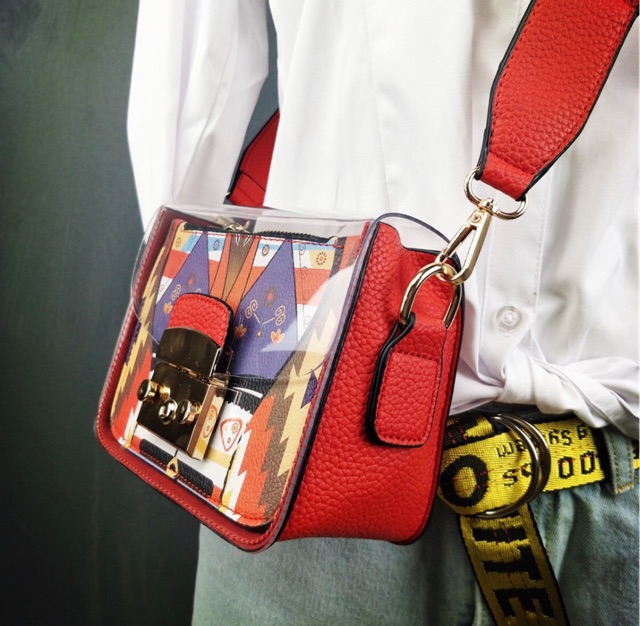 Túi FULA trong hàng siêu cấp (có video) hoạ tiết La Mã 3 trong 1