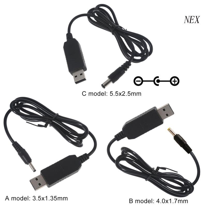 Cáp Chuyển Đổi Tăng Áp QC3.0 USB Sang 3.5 / 4.4 / 5.5mm 12V 1.5A Cho Loa WiFi / Đèn LED / Camera