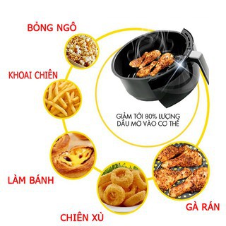 Nồi chiên không dầu AIR FRYER 3,8L - Nồi Chiên Nướng đa năng, chiên,nướng, làm bánh, rã đông,.. tiện dụng