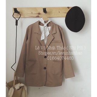 Blazer be 2 túi thiết kế .