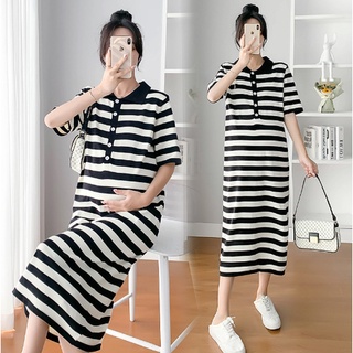 Đầm bầu xinh công sở dambauxinh-L1460 Váy bầu đẹp mùa hè chất thun cotton