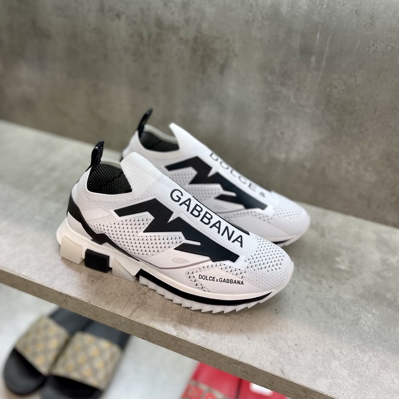 Giày sneaker Dolce Gabbana Sorento Trắng cổ chun LA on web fullbox