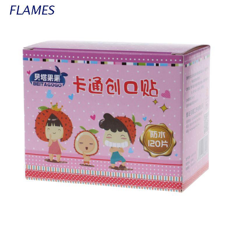 1 hộp băng dán vết thương chống nước thoáng khí họa tiết hoạt hình cho trẻ em