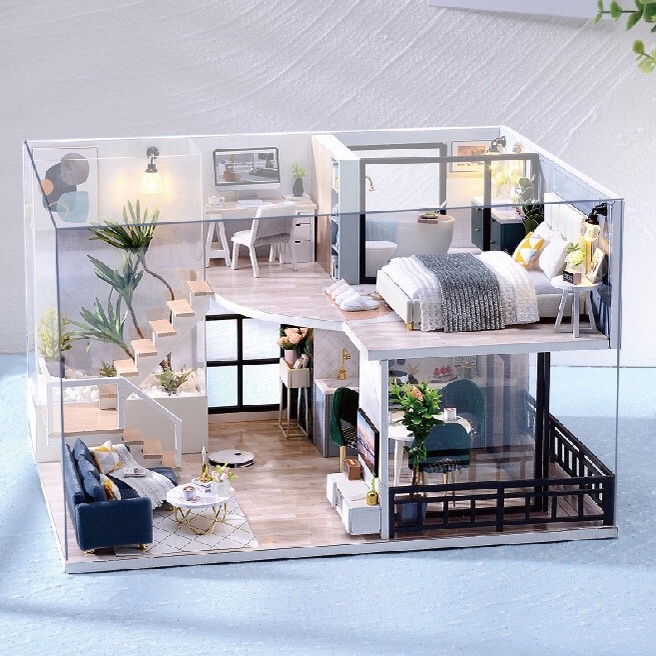 Mô hình nhà gỗ búp bê Dollhouse DIY L032 - The Satisfied Time