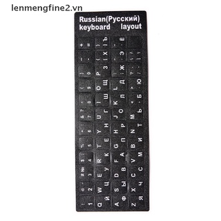 {FCC} Russian Standard Computer Keyboard Layout Stickers W/ White & Amp White Letters {lenmengfine2}