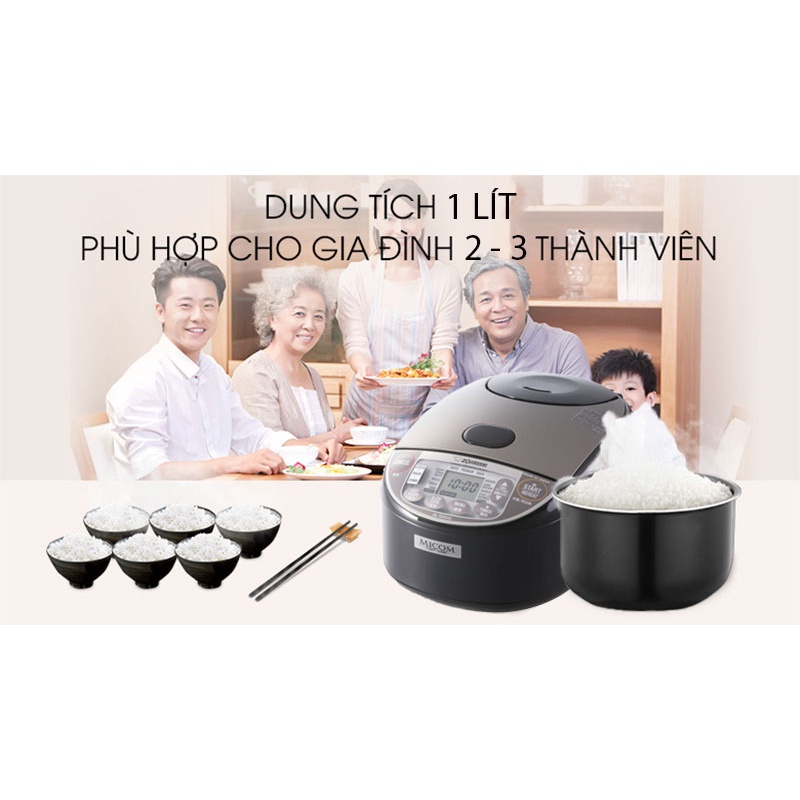 Nồi cơm điện tử Zojirushi NL-GAQ10-BM - Hàng chính hãng