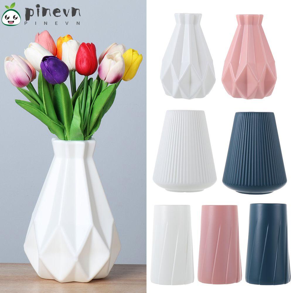 Nordic Style Flower Vase Home Decoration Flower Arrangement Living Room Plastic Imitation Ceramic Flower Pot