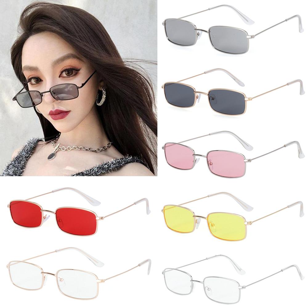 CACTU Kính Mát Hình Chữ Nhật Chống Tia UV400 Phong Cách Vintage