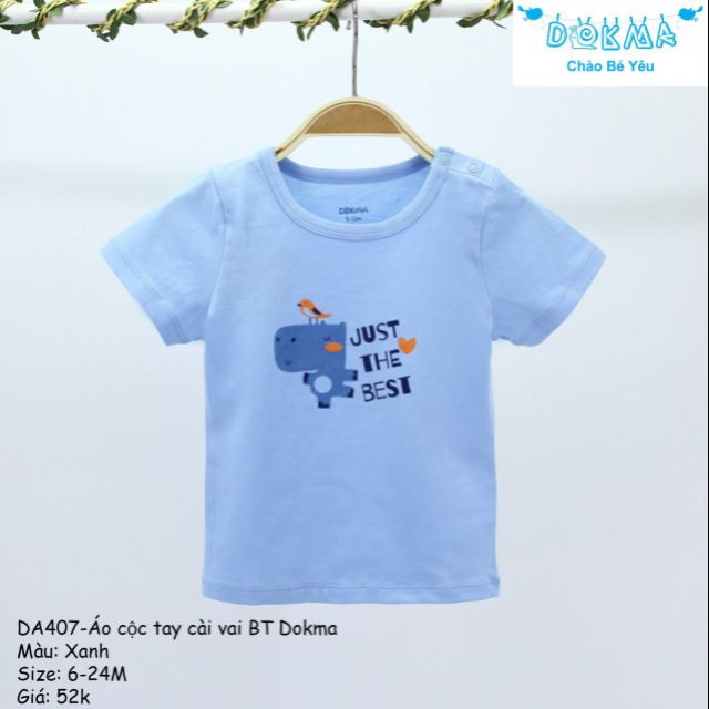Áo cộc tay bé trai, size 6-24m