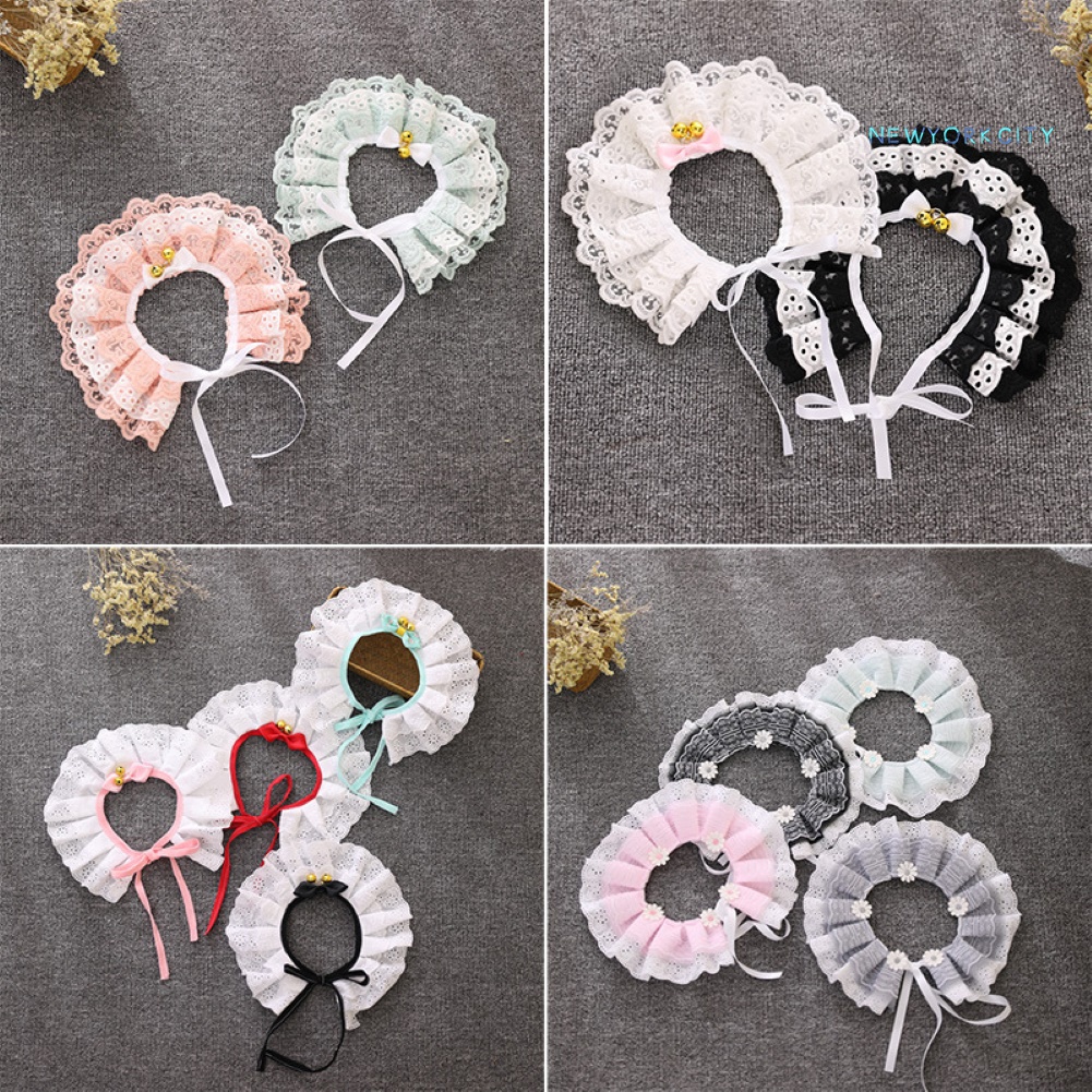 Vòng Cổ Yếm Đính Chuông Và Hoa Cho Thú Cưng