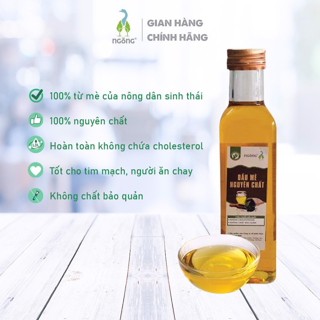 Dầu mè hữu cơ NGỗNG từ mè của nông dân sinh thái 250ml