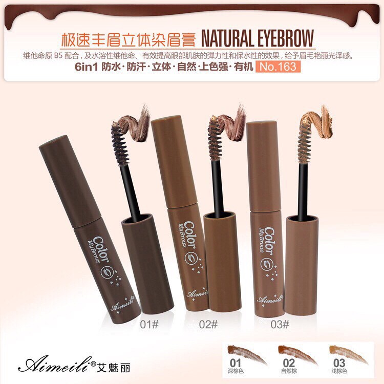 Mascara chân mày Color my brow 6 in 1